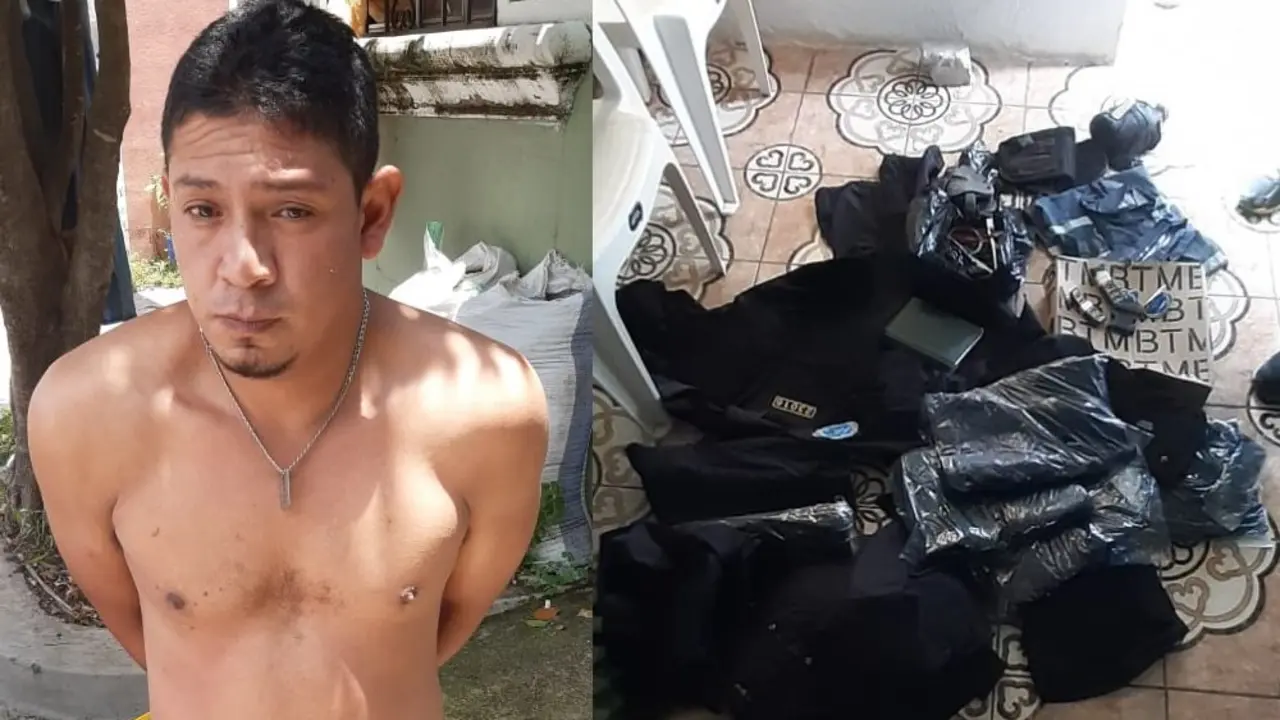 Pandillero con uniformes