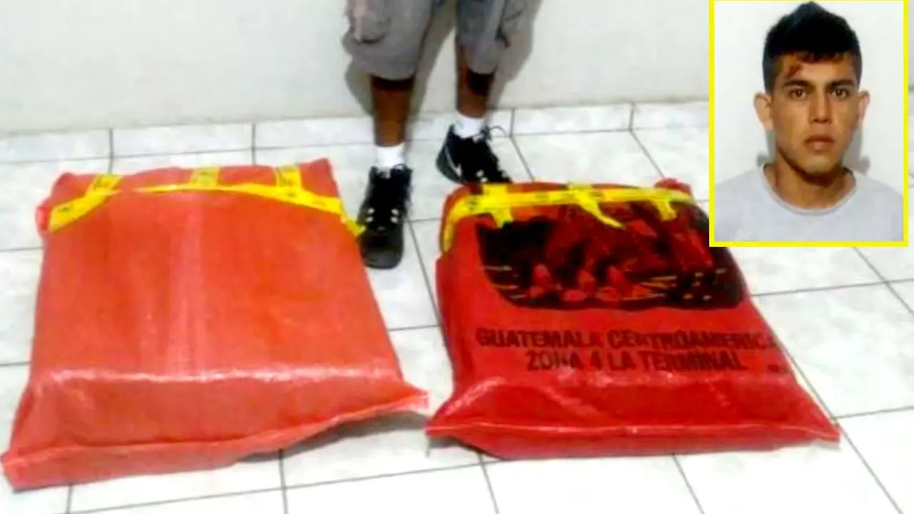 Detenido con sacos con droga OK