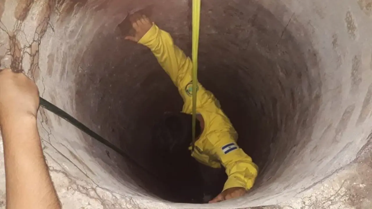 Rescate en pozo de 30 metros