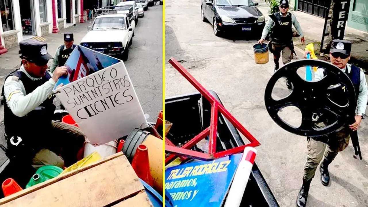 Arte liberaci&oacute;n de calles en Santa Tecla