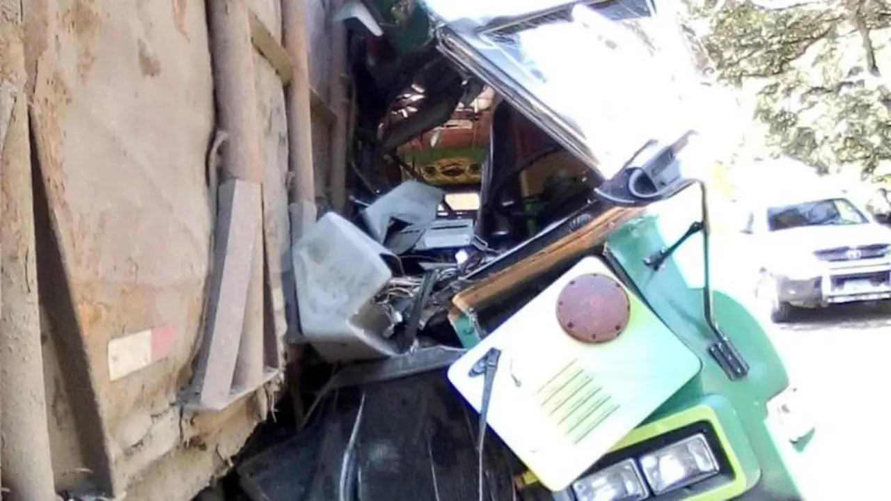 Bus de la 116 accidentado