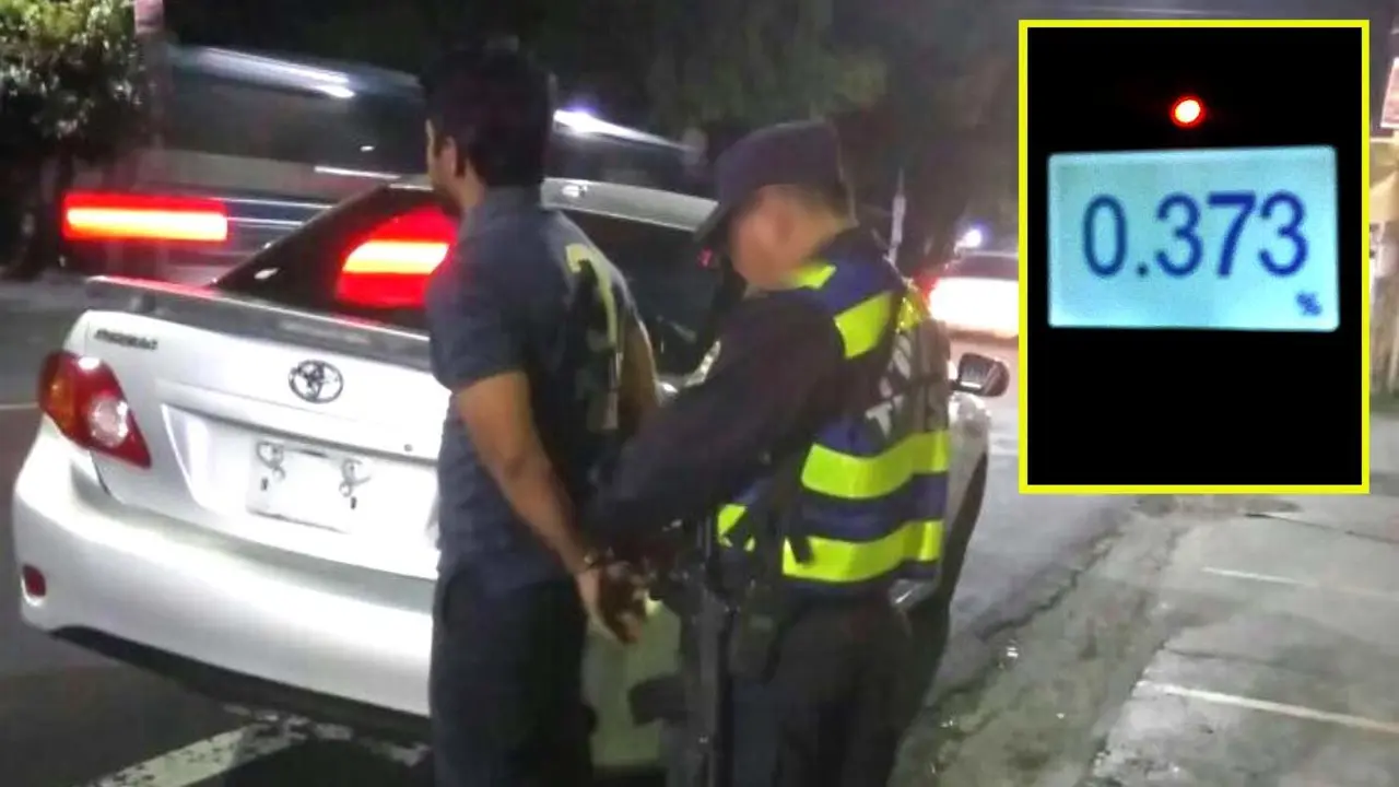 Conductor guatemalteco ebrio detenido