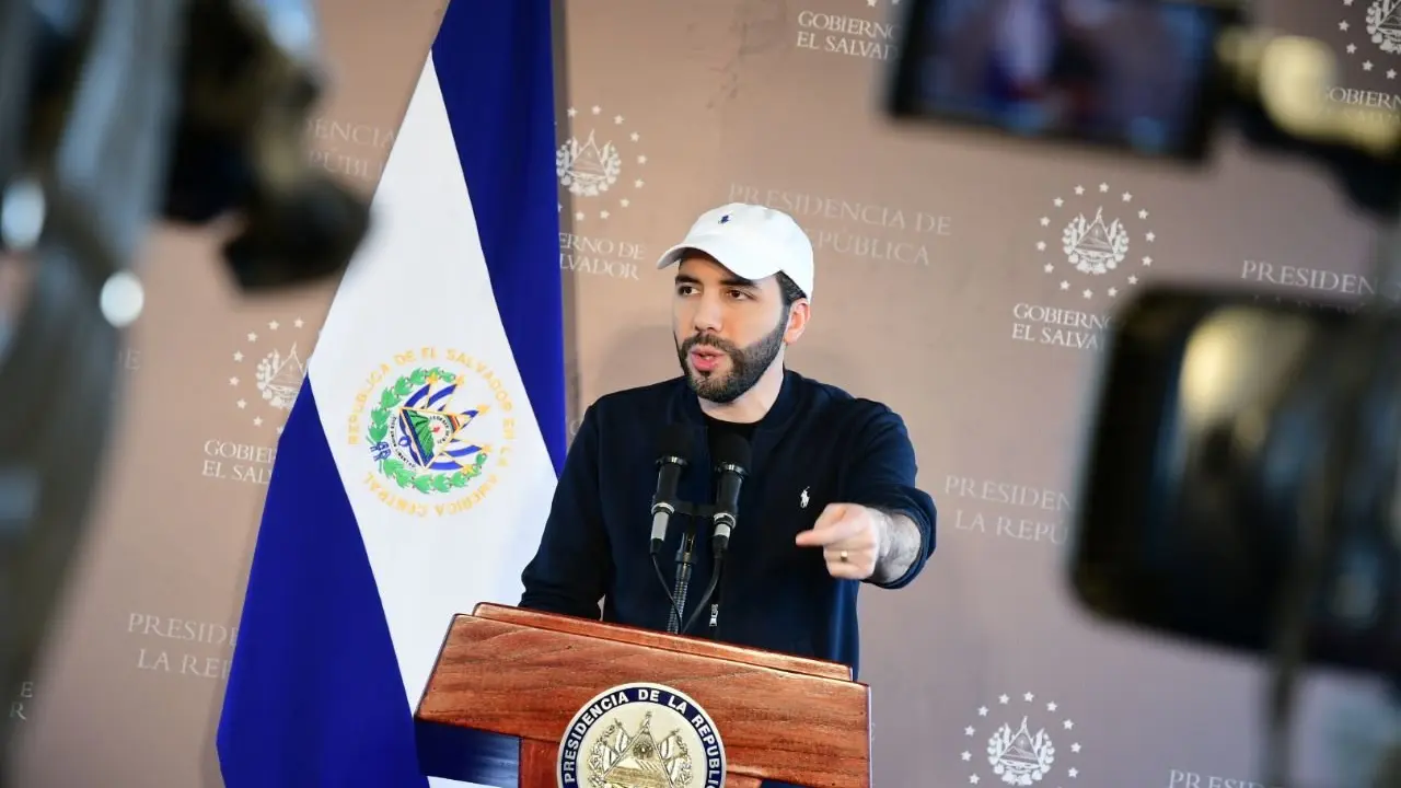 Nayib Bukele en conferencia