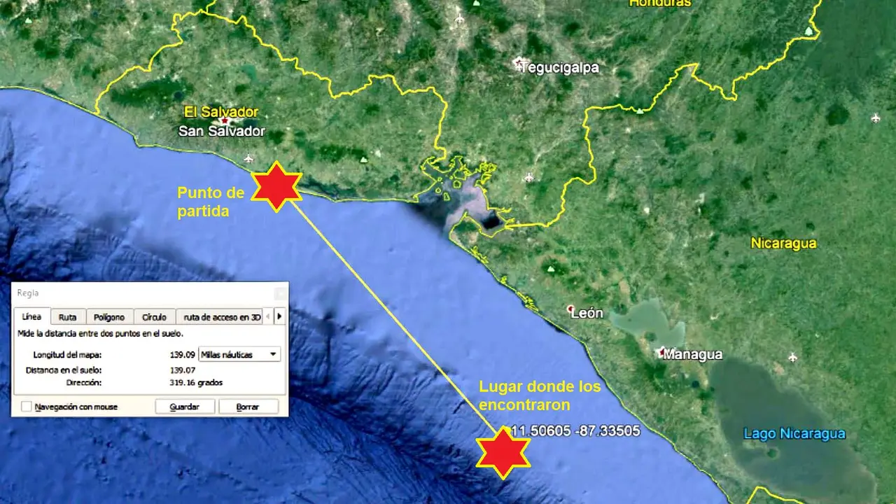 Mapa de ubicaci&oacute;n donde encontraron a los pescadores salvadore&ntilde;os 4
