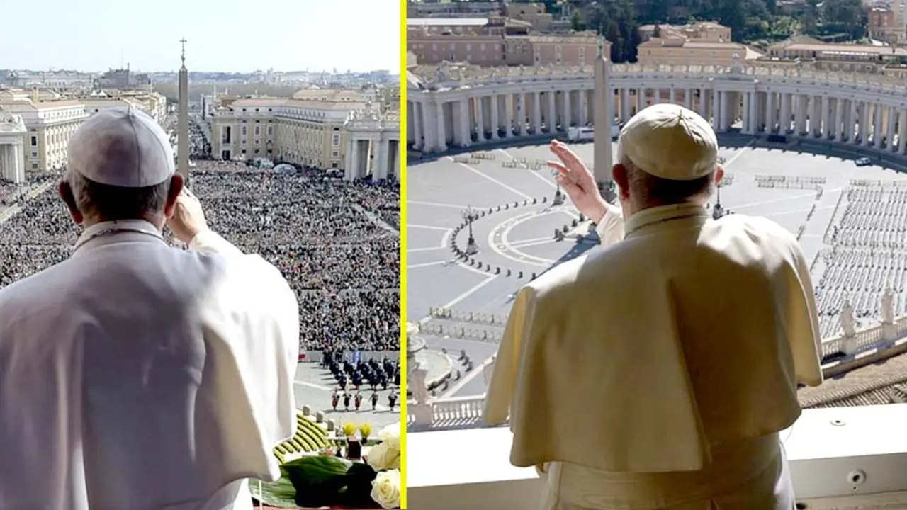 Papa bendice a los peregrinos en la plaza San Pedro 3