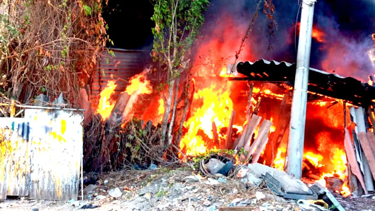 incendio en taller de san miguel