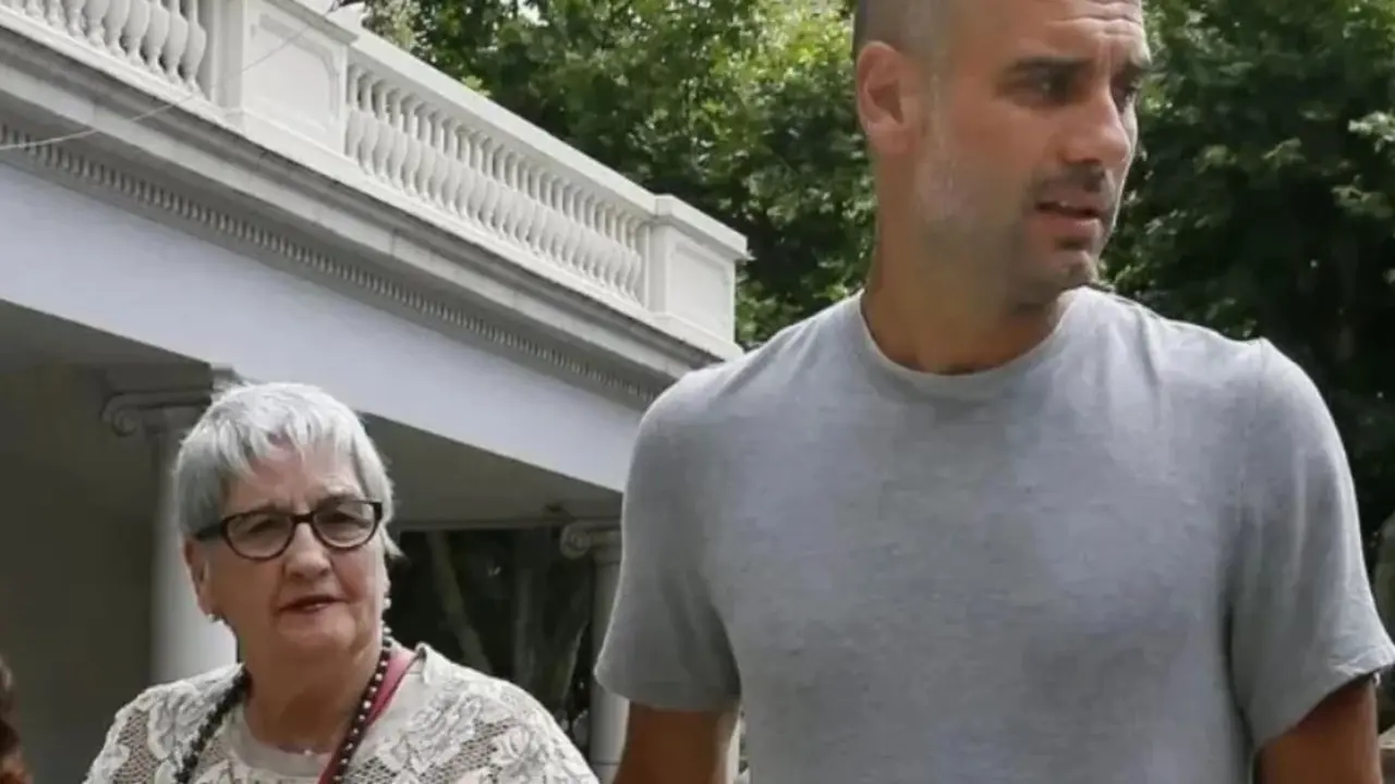 Guardiola y su madre