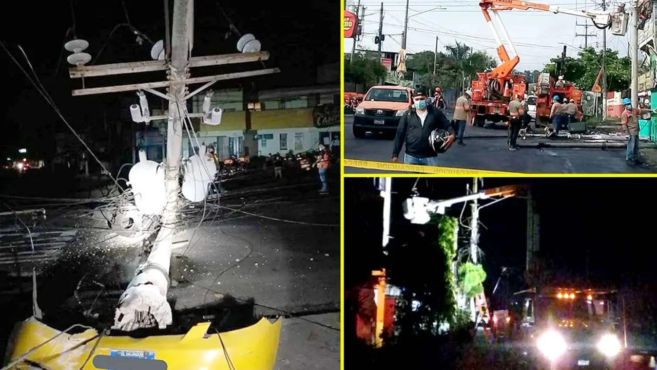 Choque de taxista en Soyapango Foto tomada de AES 5