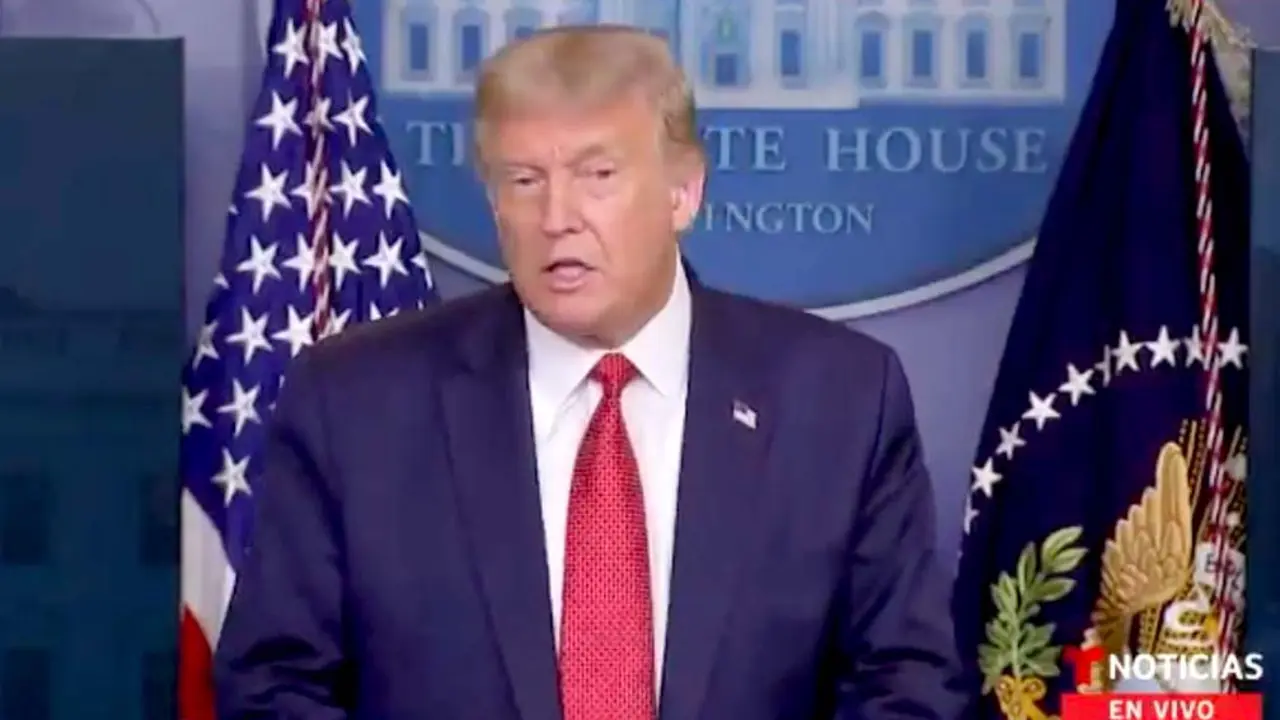 Donald Trumpo im&aacute;gen tomada de Telemundo