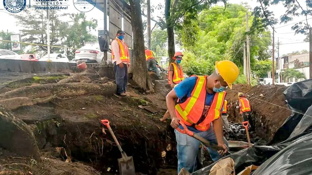 Para de Buses en Santa Ana foto tomada de la alcald&iacute;a de Santa Ana