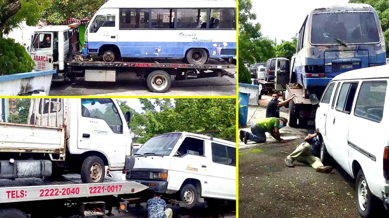 Retiran carros inservibles del Palacio de los Deportes 5 Foto tomada de RRSS de Yamil Bukele