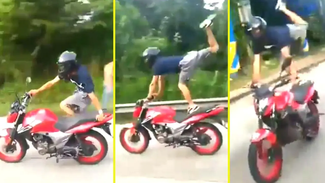 Motociclista en calle a Los Chorros 6