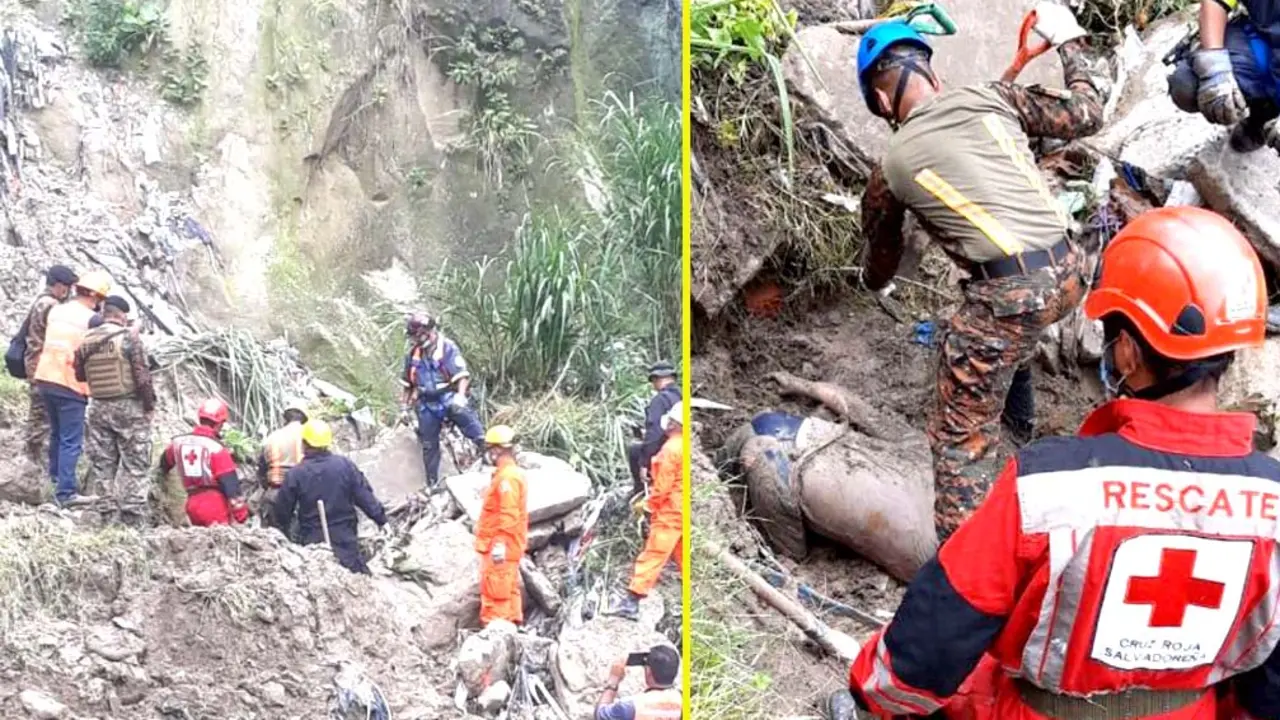 Anciano soterrado en Soyapango Foto tomada de la RRSS de minitro Ren&eacute; Monroy 4