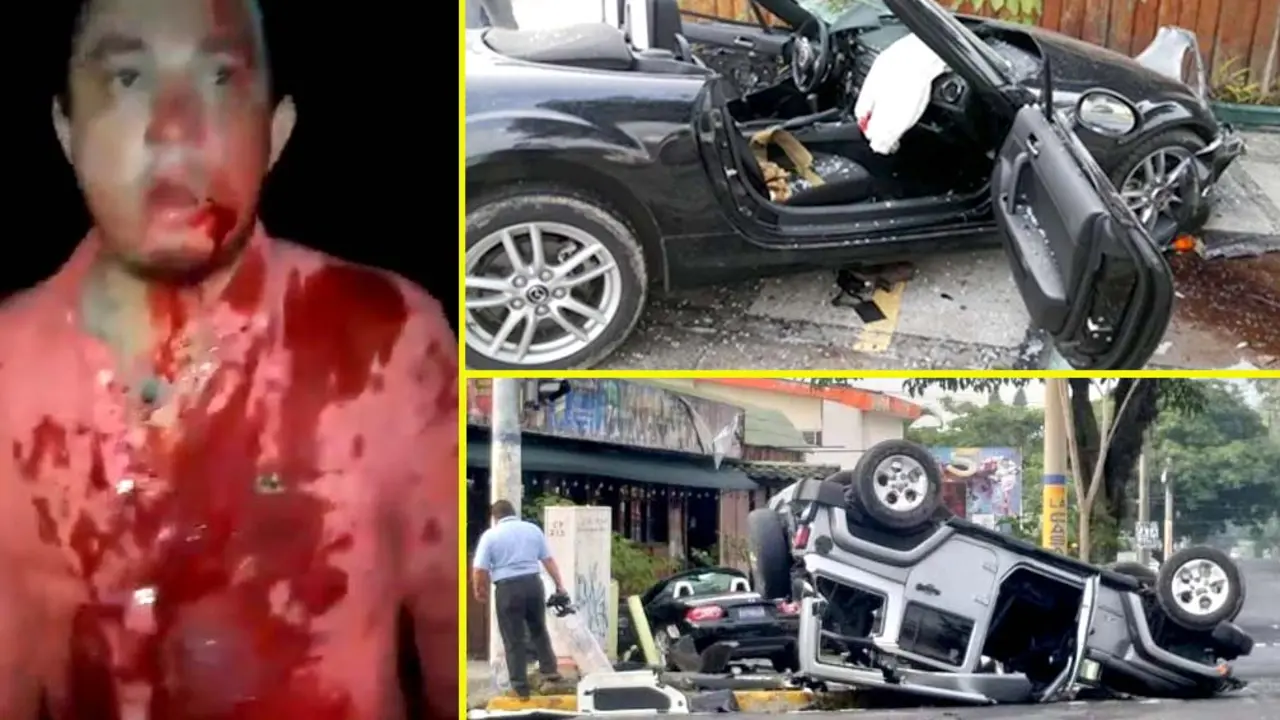 Accidente diputado Arturo Maga&ntilde;a Foto tomada de la cuenta de Alex Pineda 4