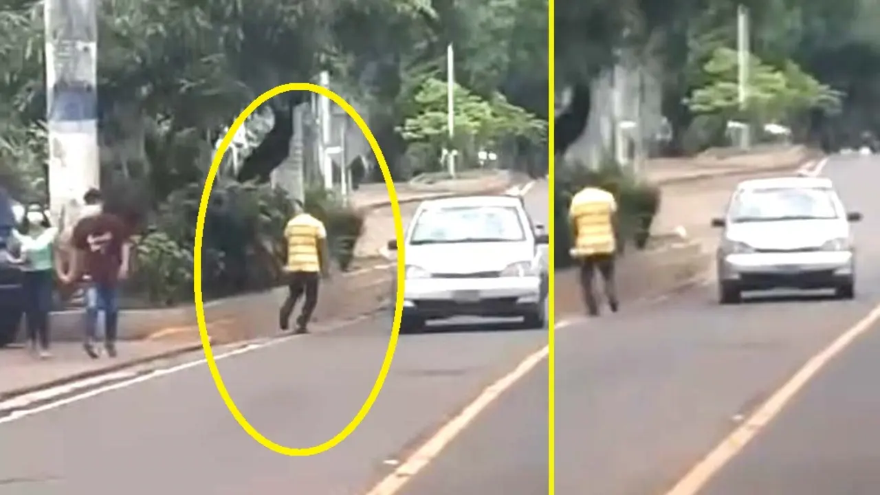 Ebrio en las calles de San Salvador Imagen tomada de Todo Motor 5