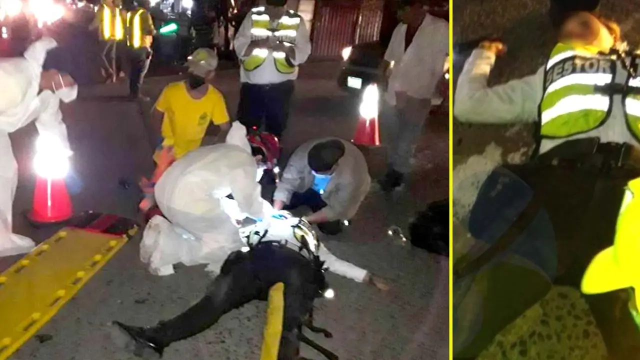 Se&ntilde;orita gestor del VMT fue arrollada en desv&iacute;o San Juan Opico Foto tomada de Informativo santaneco 3