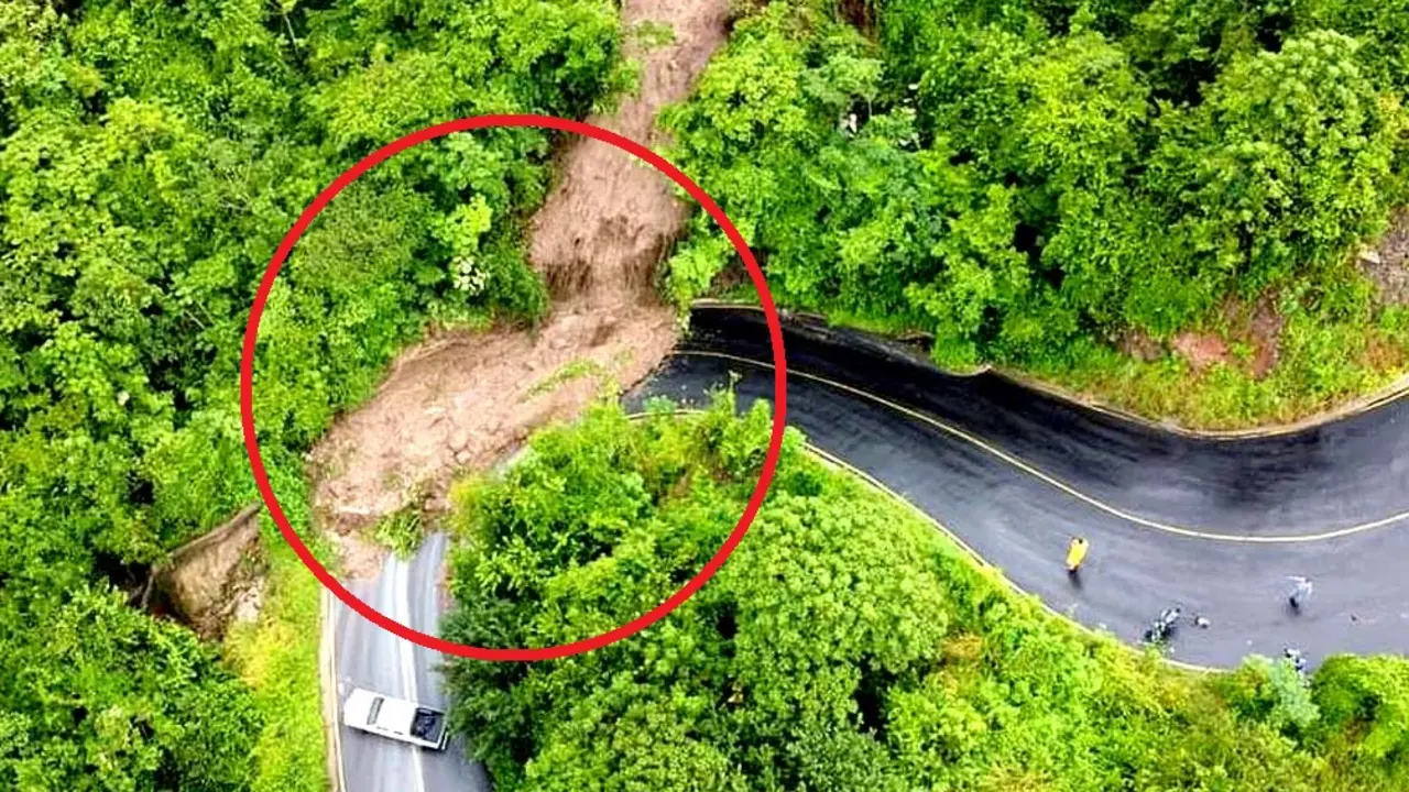 Deslizamiento de tierra provoca cierre de calle en La Paz Foto tomada de Protecci&oacute;n Civil