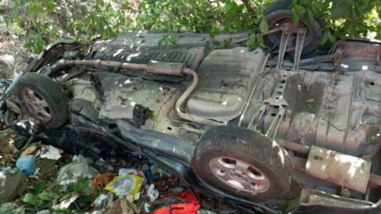 Mujer en accidente de Chalatenango