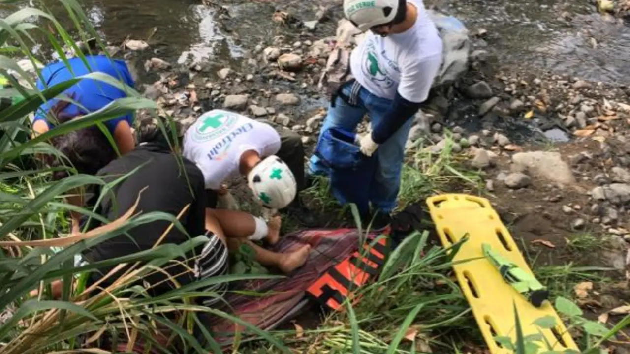 Joven mujer rescatada