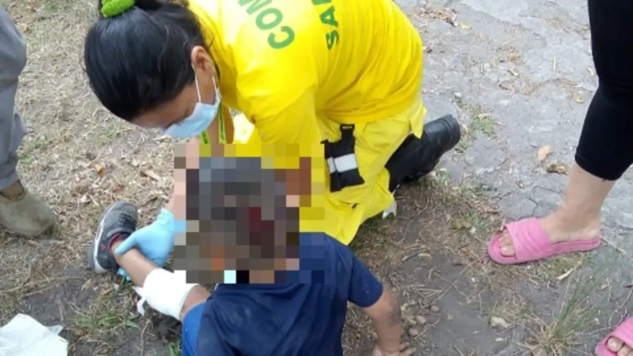 Ni&ntilde;o atropellado