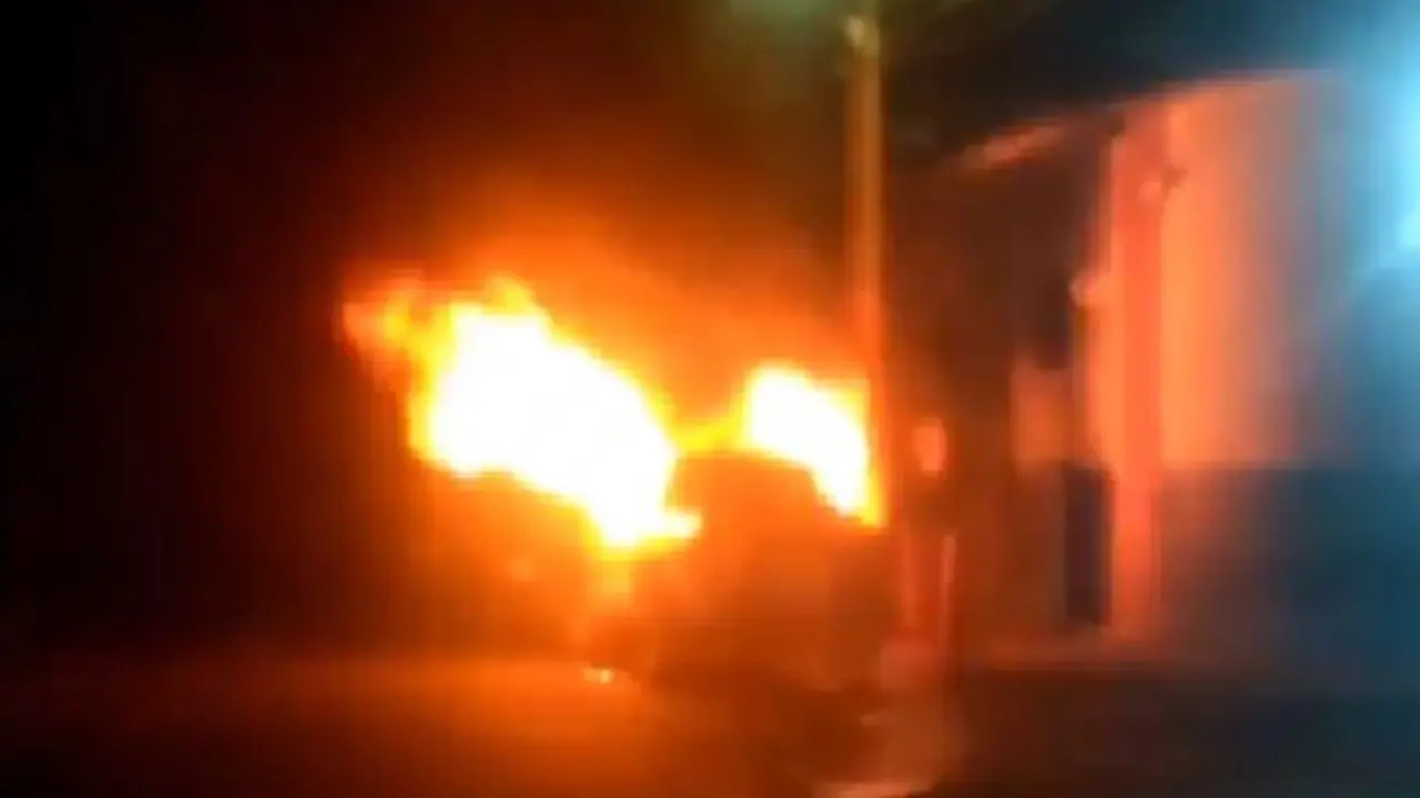 Incendio en carropatrulla