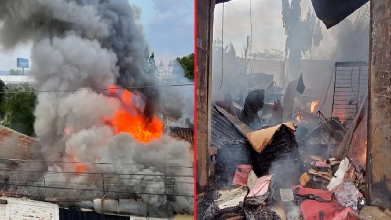 Siete locales quemados en San Miguel