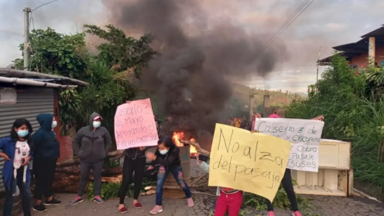 Protestas por aumento de pasaje