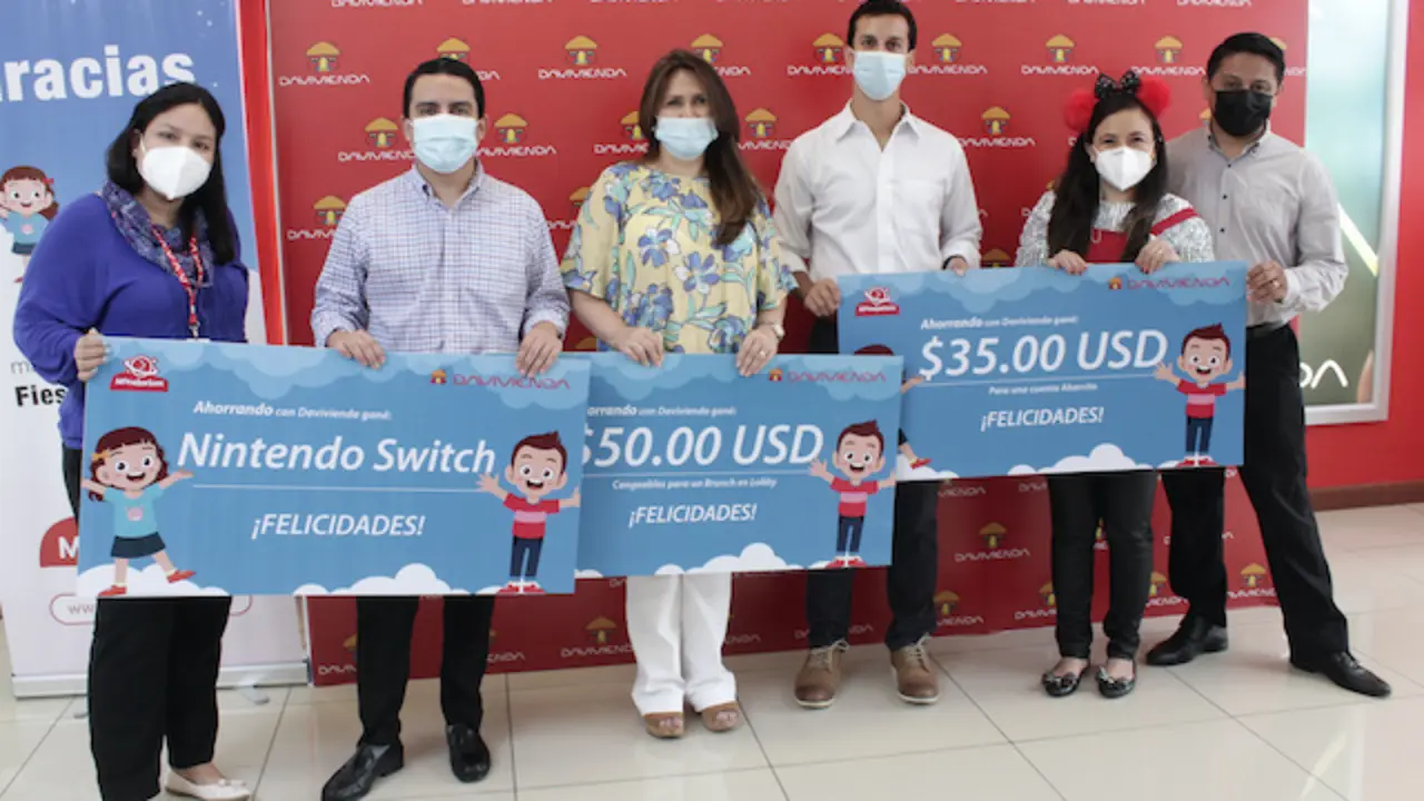 Entrega de premios Ahorritos del Programa Monetarium en la Agencia Davivienda Zona Rosa, en San Salvador, Country, Saturday, June 12, 2021. 
(Banco Davivienda Salvadore&ntilde;o S.A. Photo/Salvador Melendez)