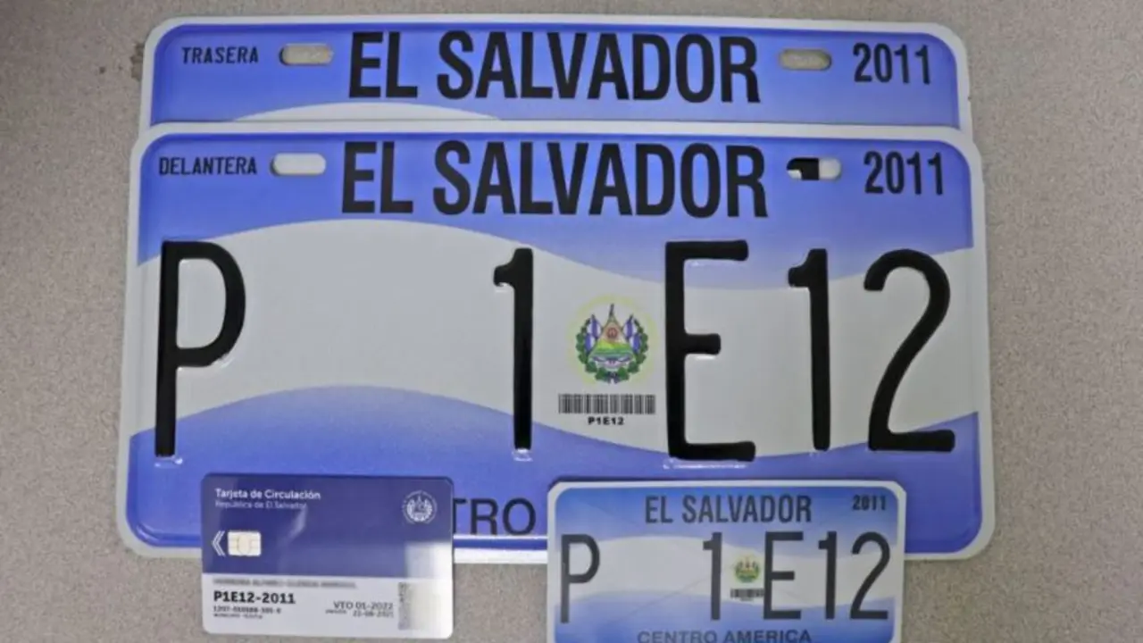 Primera placa con n&uacute;meros y letras