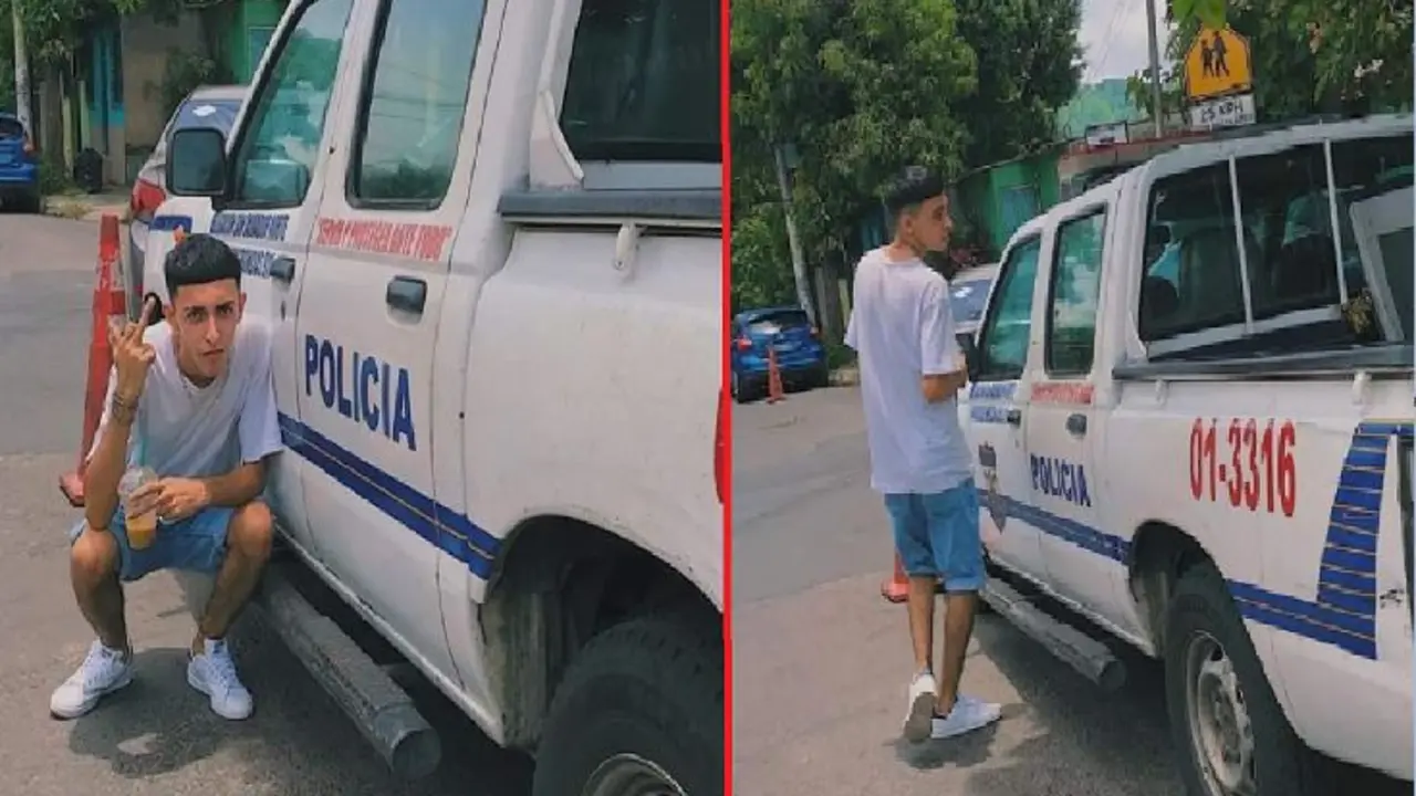 Pandillero sacando el dedo