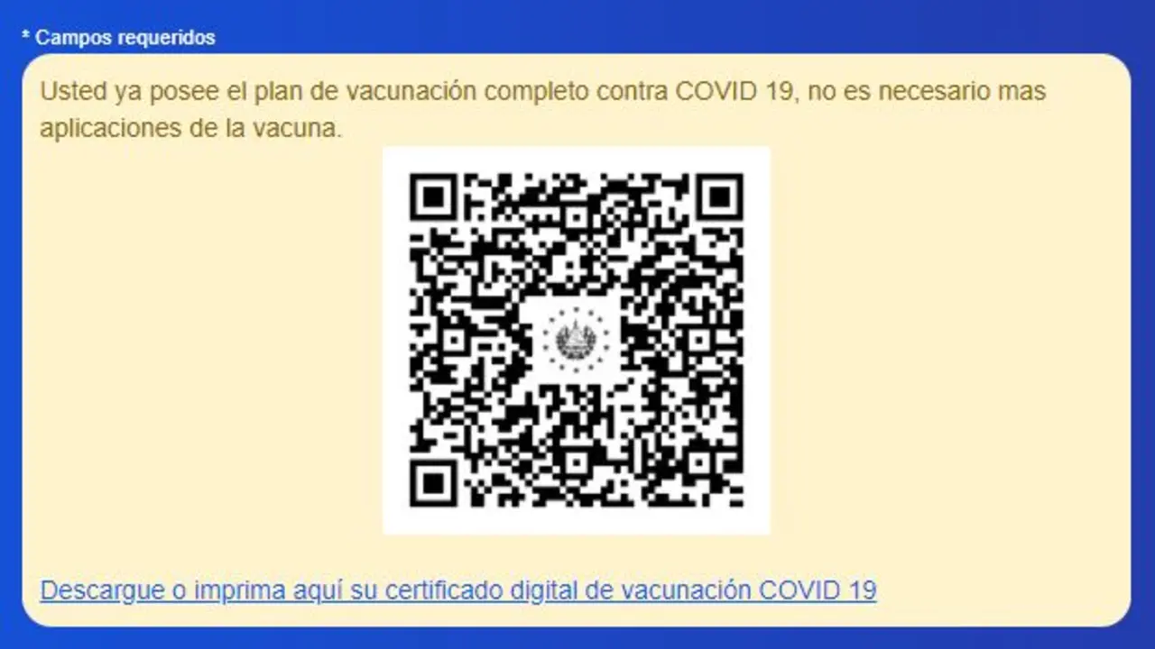 Certificado de vacunaci&oacute;n
