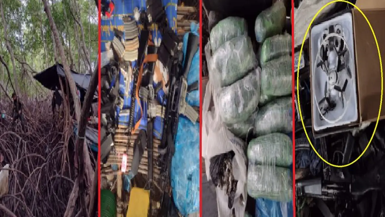 Armas, drogas y un dron