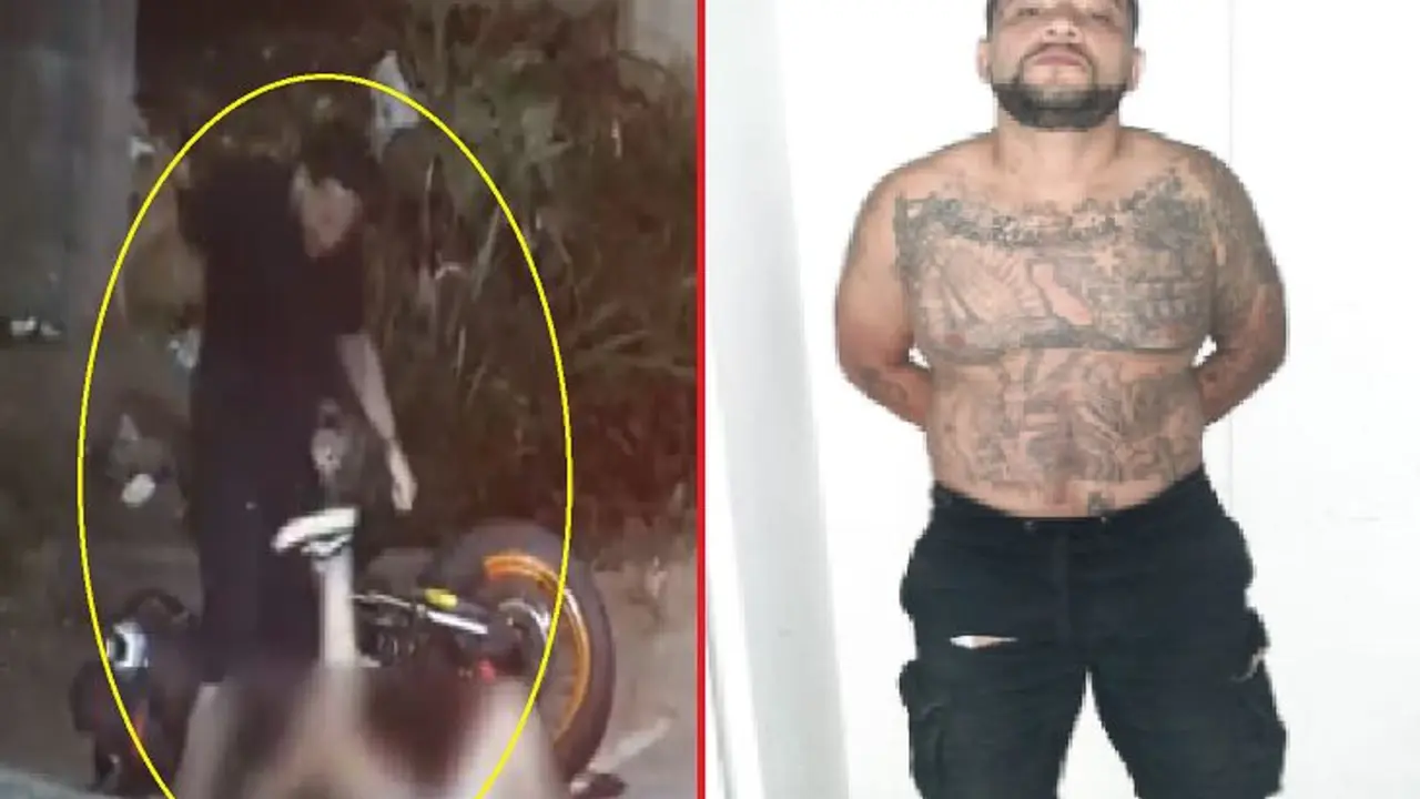 Motociclista agrede con patada