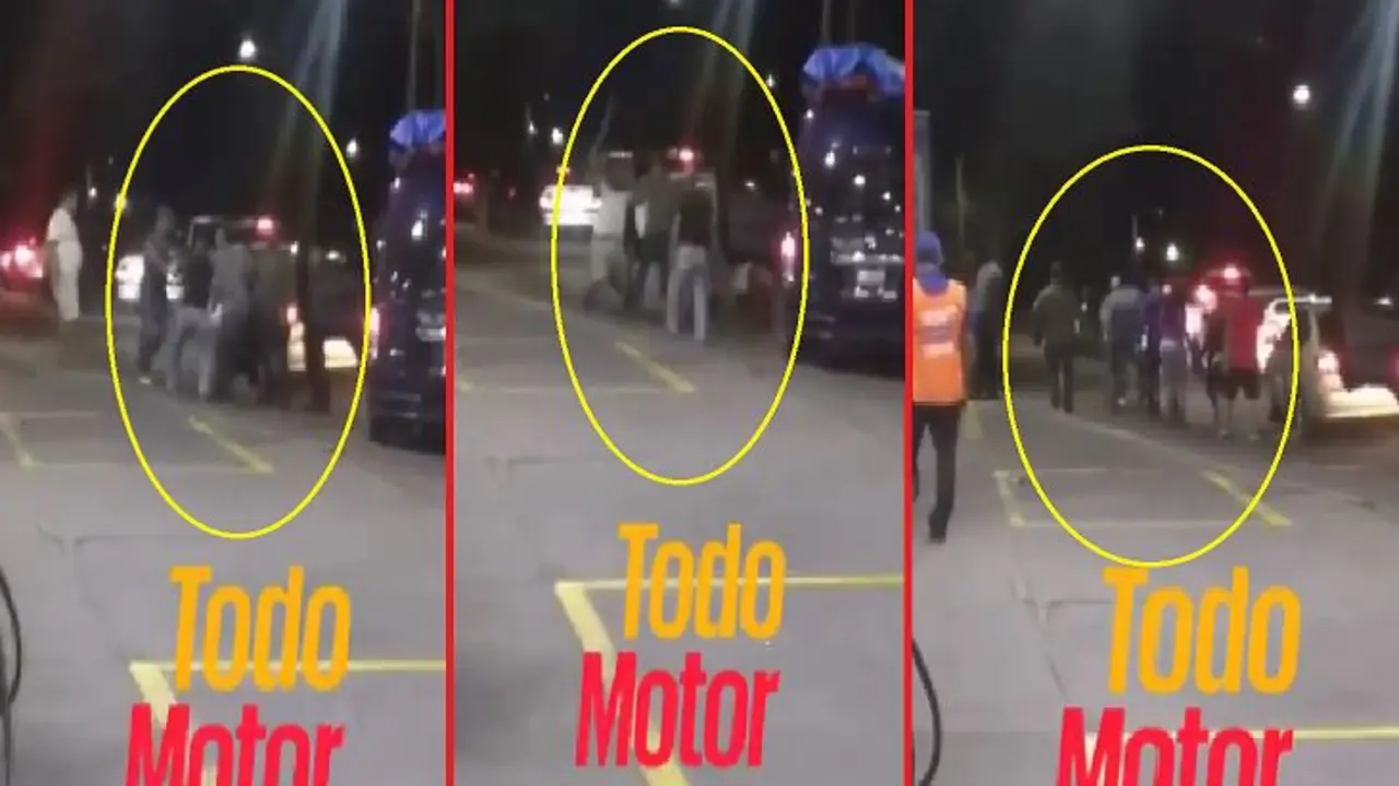 Pu&ntilde;etazos y patadas en carretera Los Chorros