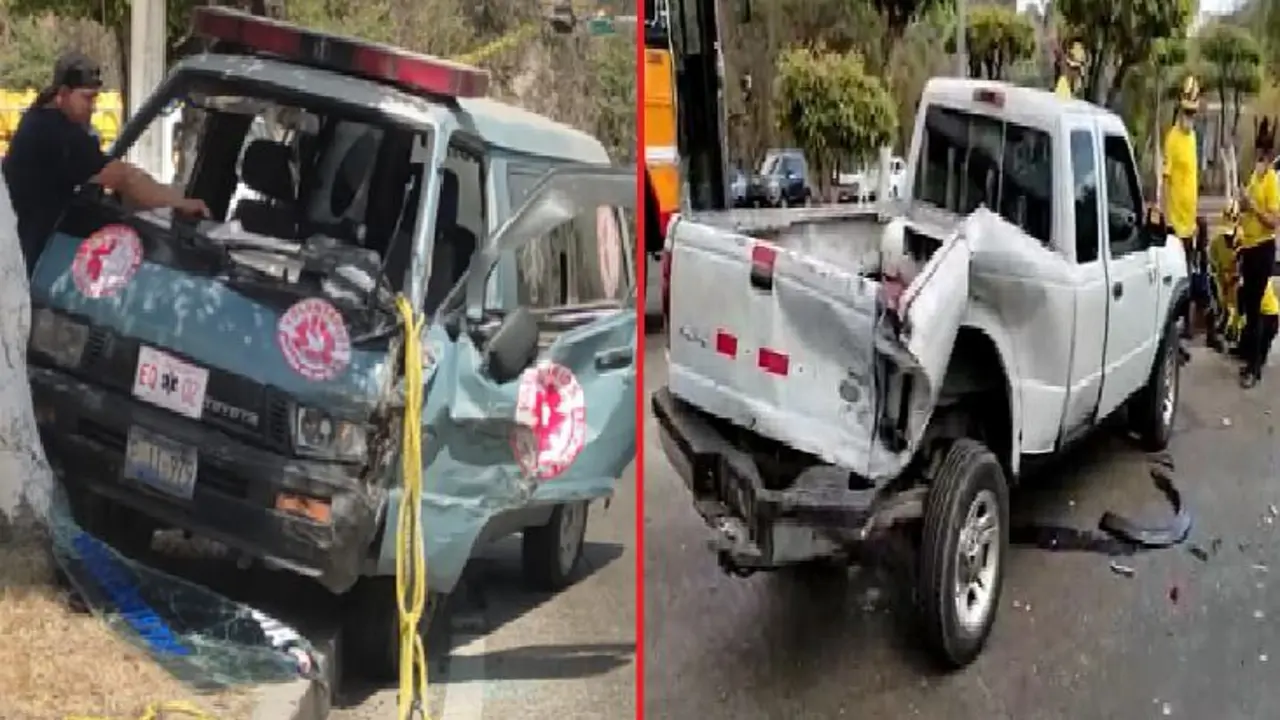 Cinco socorristas heridos en choque