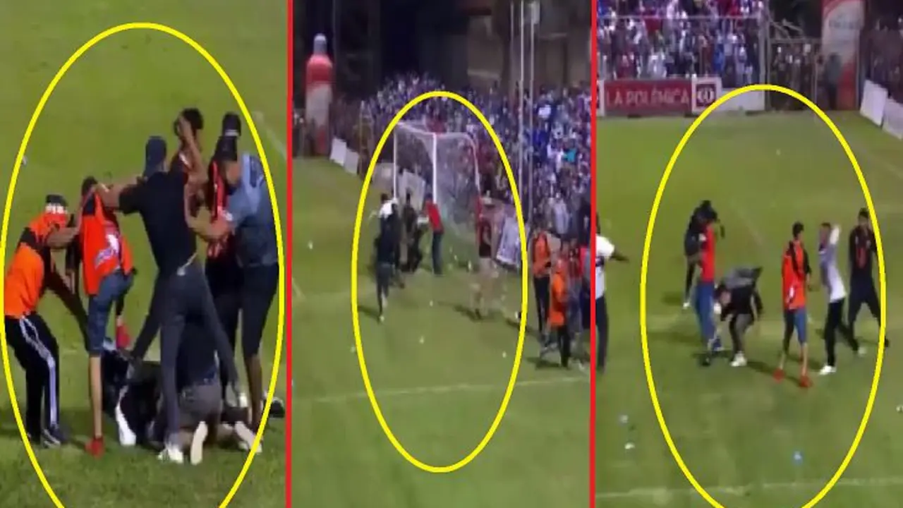 Pelea de aficionados del Firpo y Aguila