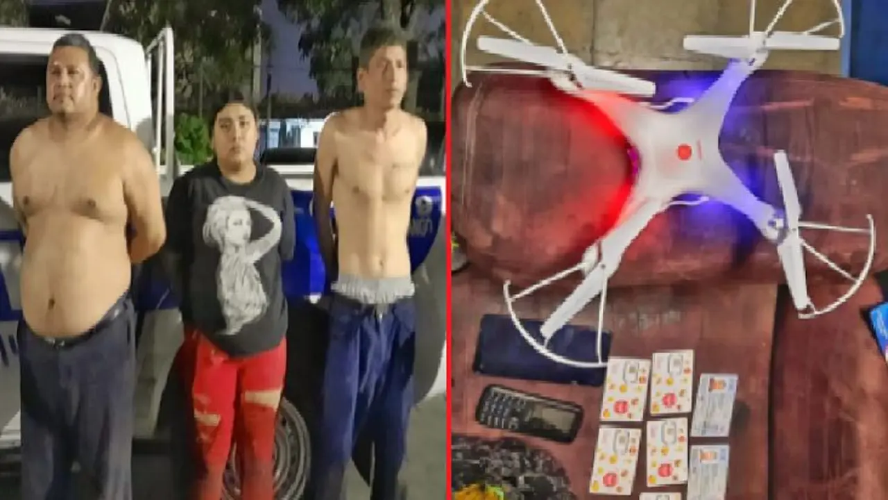 Pandilleros con dron