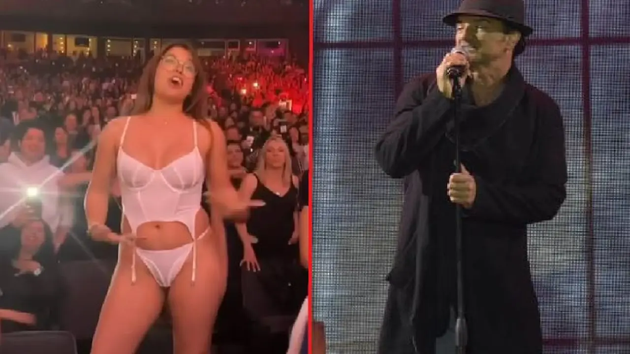 Se quita la ropa en concierto de Arjona