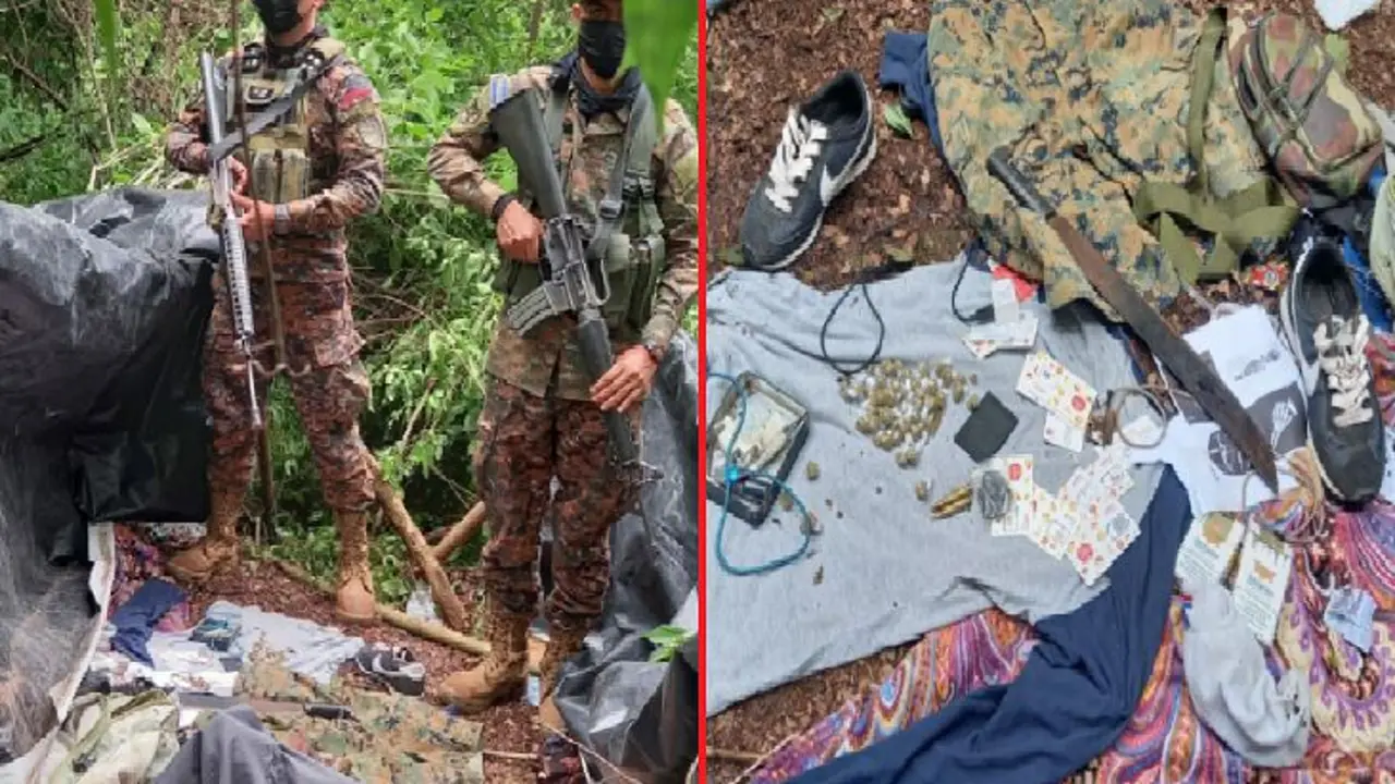 Campamento clandestino en Quezaltepeque