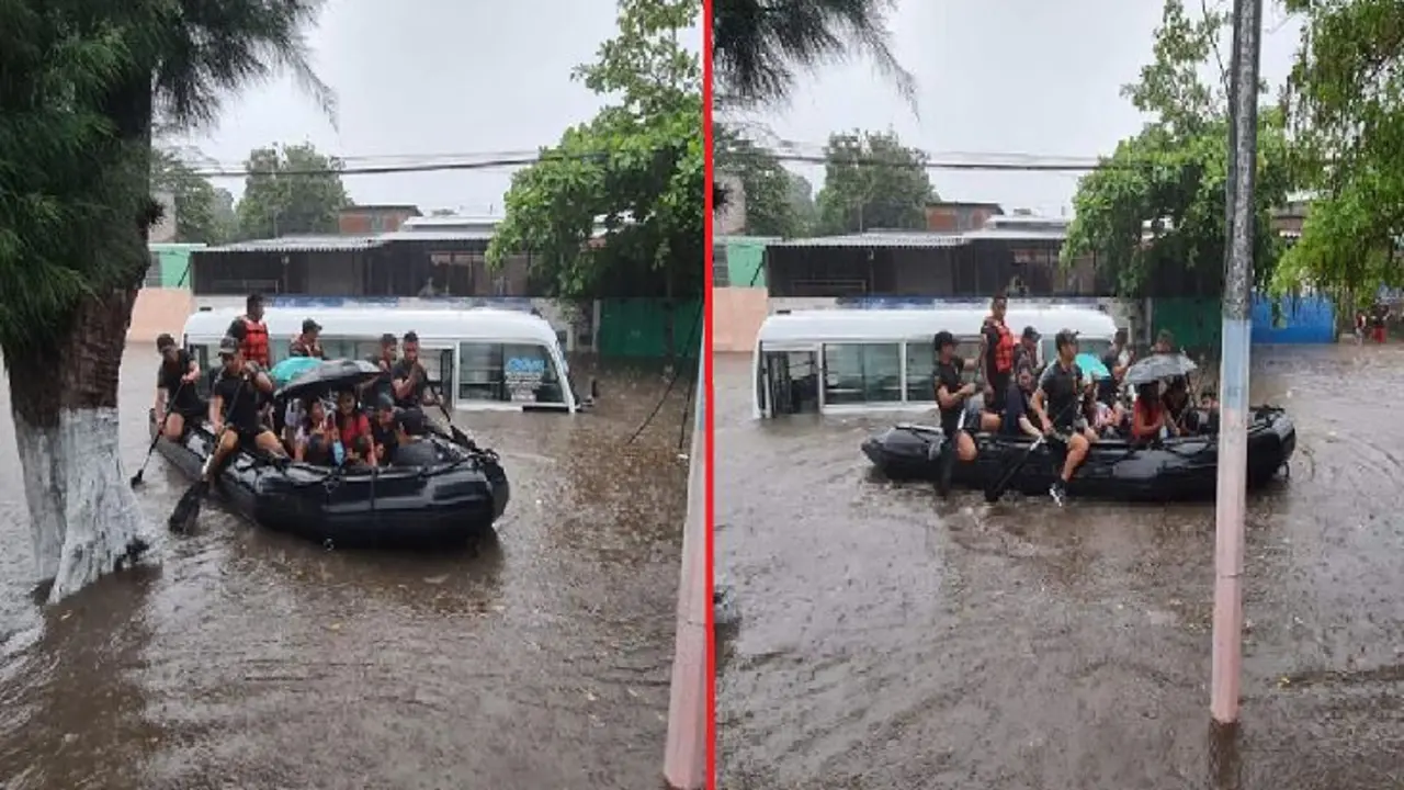 En balsa los evac&uacute;an