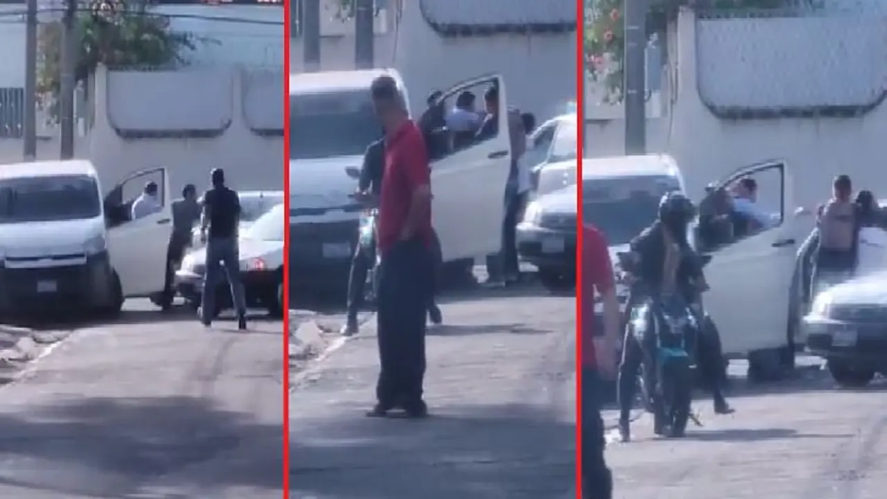 Pu&ntilde;etazos en la calle