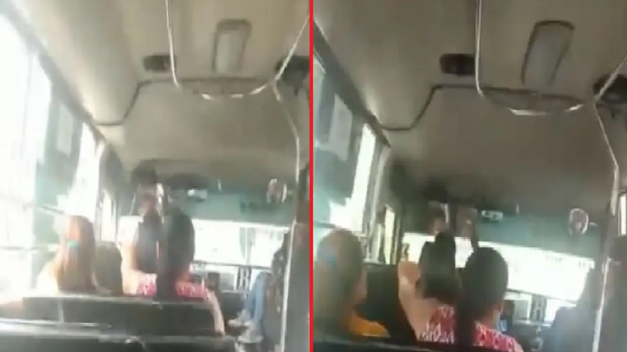 Pasajera a microbusero