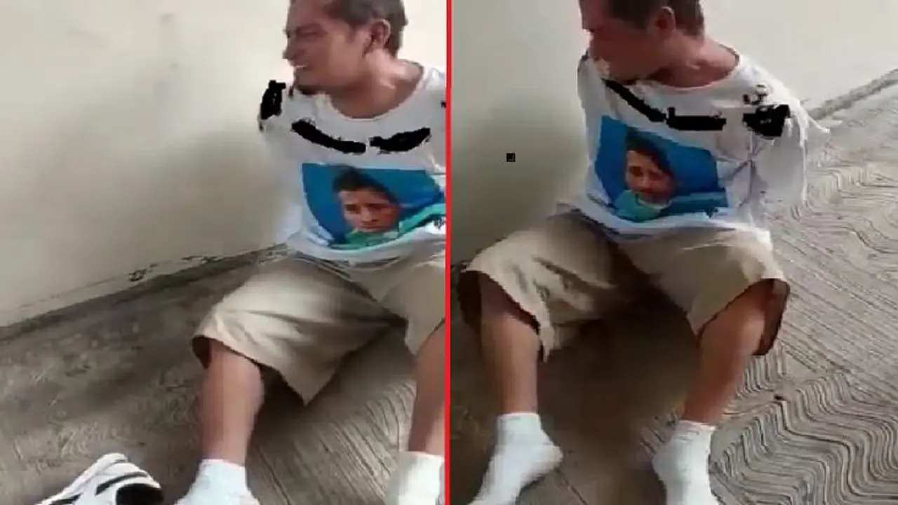 Supuesto pandillero llora amargamente