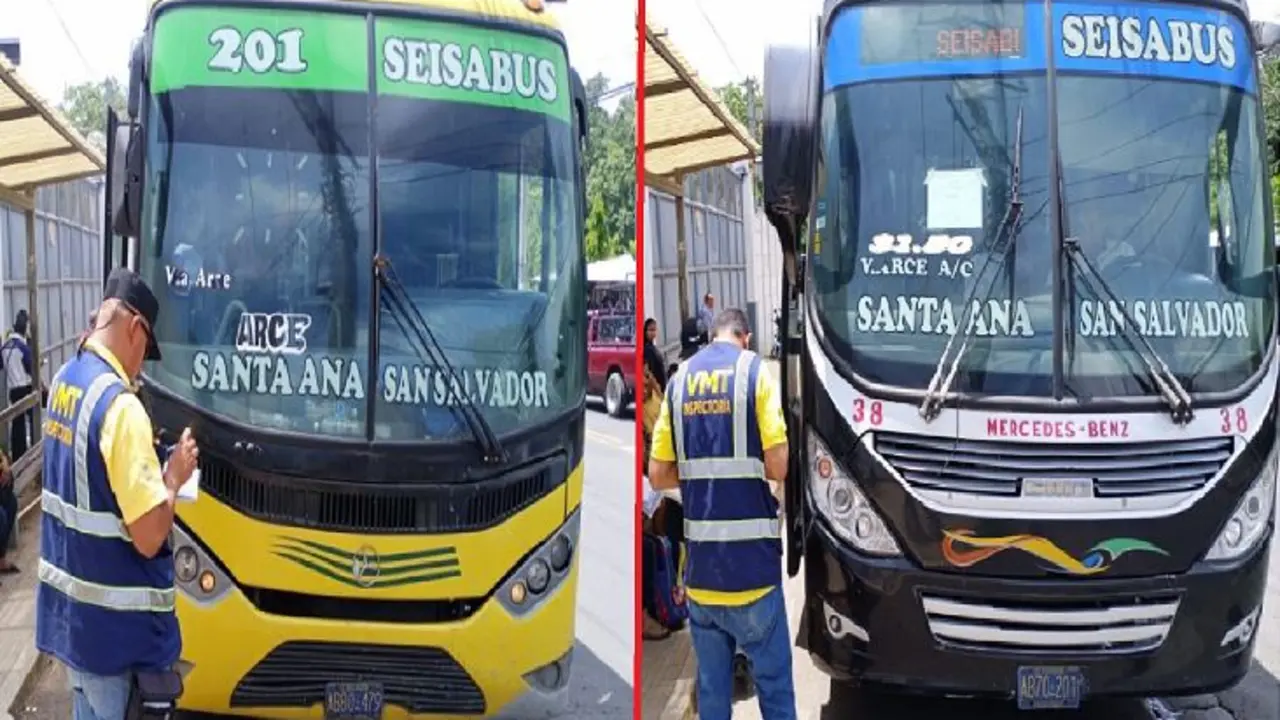 Dos buseros de la 201