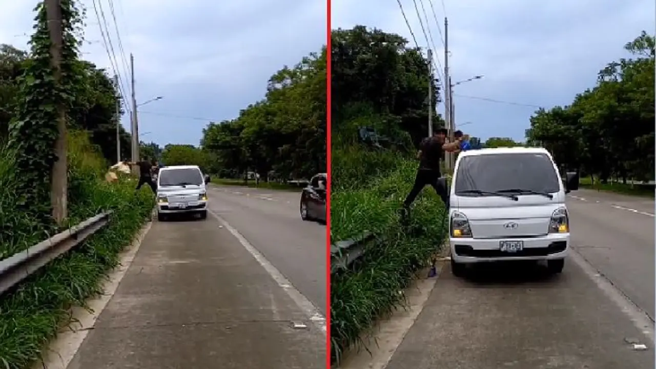 Tirando basura dos sujetos
