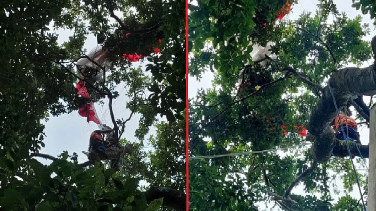 Paracaidista en Soyapango