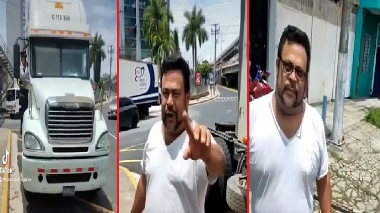 Conductor de rastra agrede a motociclesta