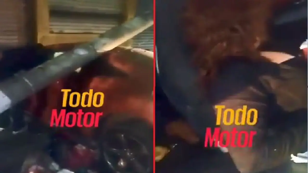 Mujer atrapada dentro de carro