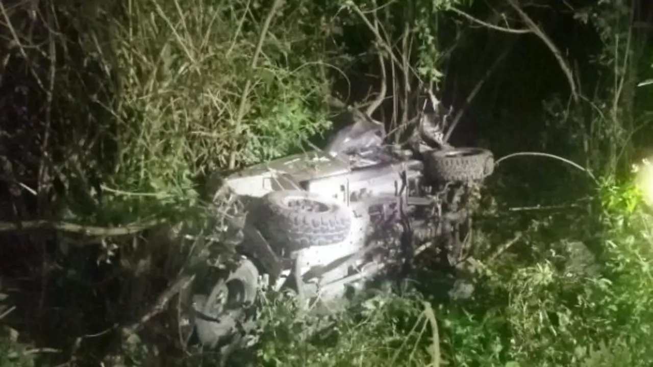 Vuelco de veh&iacute;culo en Chalatenango