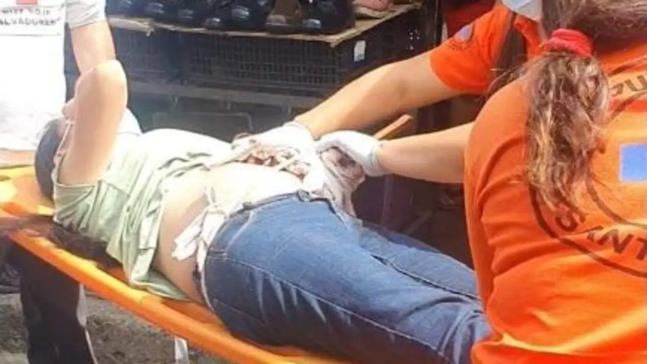 Incrustado el cuchillo